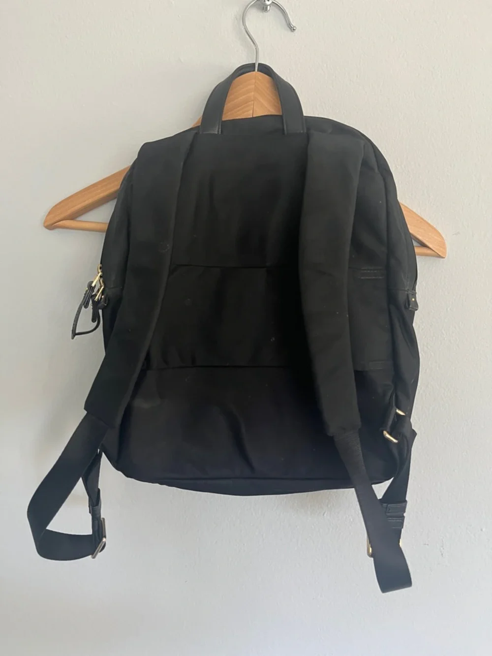 Tumi Black Nylon Backpack with Gold Hardware - Picture 2 of 6